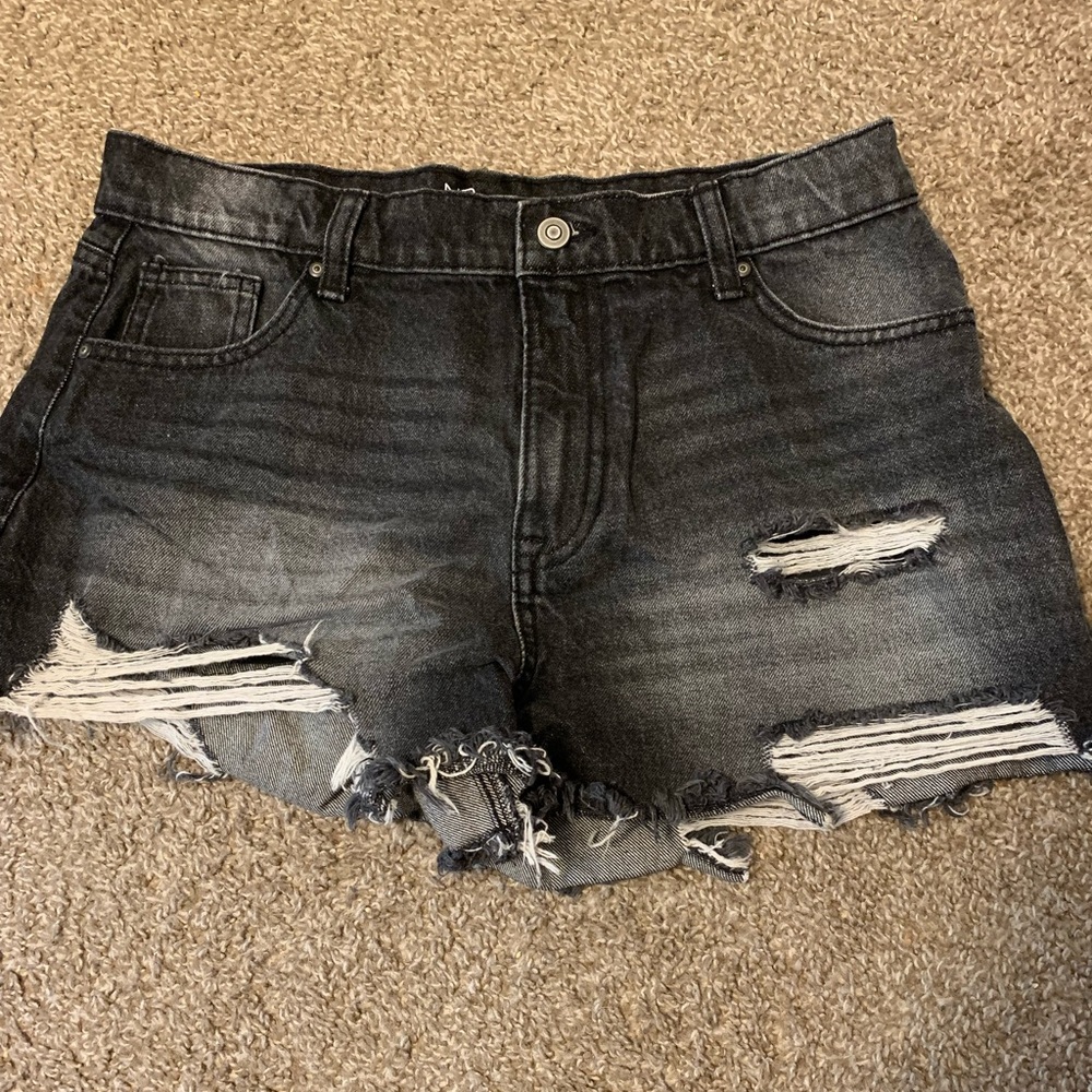 Juniors High Rise Black Shorts